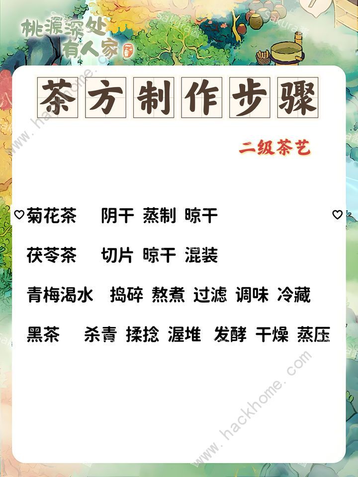 桃源深处有人家茶方配方分享 茶园茶品种类公式大全