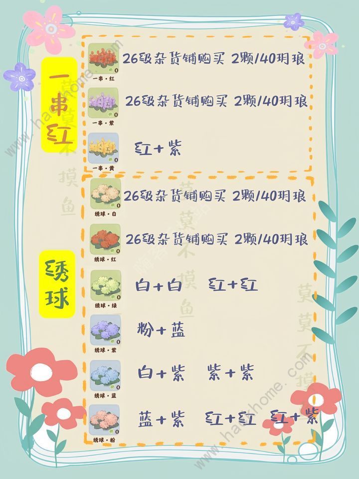 桃源深处有人家花圃育种最新配方分享 75种全部花圃育种公式大全