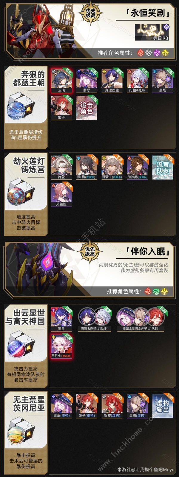 崩坏星穹铁道2.4位面分裂双倍饰品刷取优先推荐