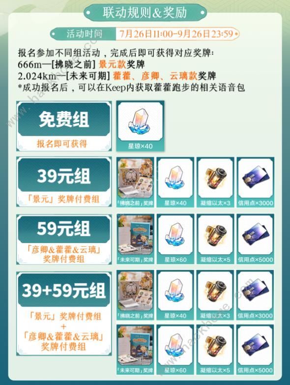 崩坏星穹铁道联动keep活动汇总2024