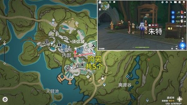 原神4.8帕蒂莎兰采集路线分享 妮露突破材料获取
