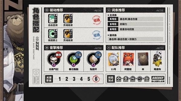 绝区零1.0支援防护角色培养攻略
