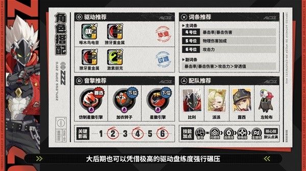 绝区零1.0全强攻角色培养攻略 艾莲音擎怎么选