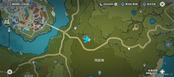 原神4.7版蒲公英采集路线分享