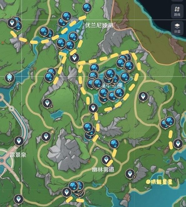 原神湖光铃兰收集线路分享