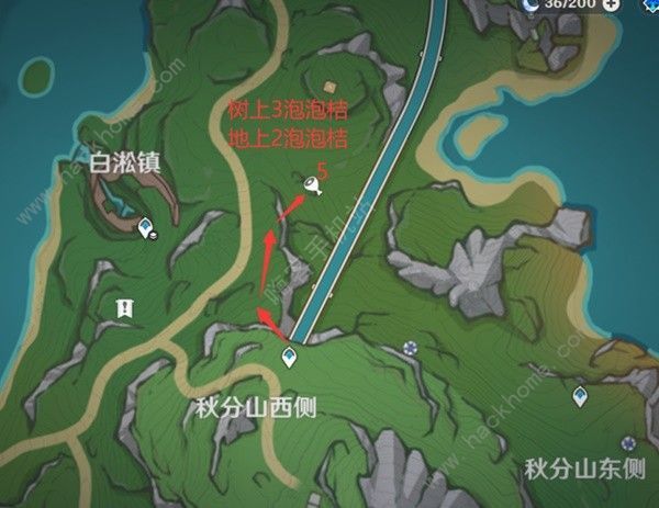 原神泡泡桔快速采集路线分享