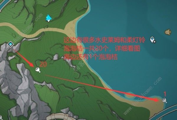 原神泡泡桔快速采集路线分享