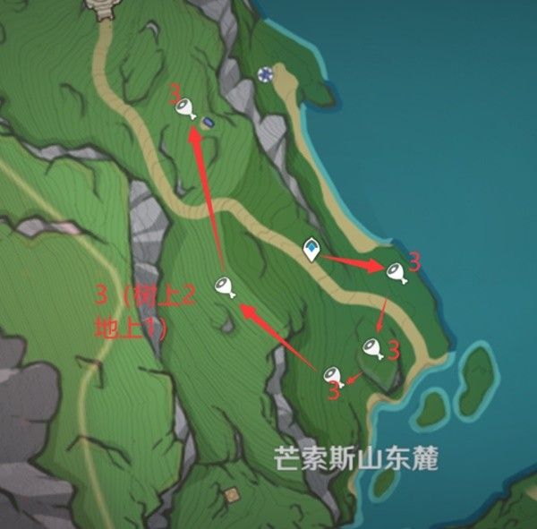 原神泡泡桔采集路线分享