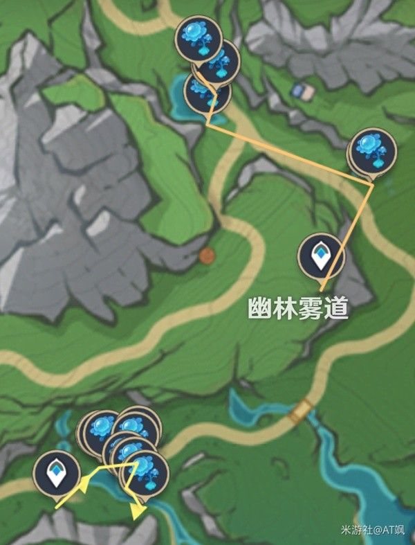 原神湖光铃兰高效采集路线分享