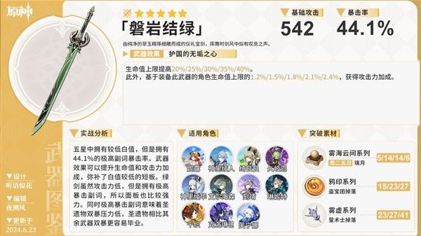 《原神》4.7希格雯与芙宁娜适用武器强势推荐