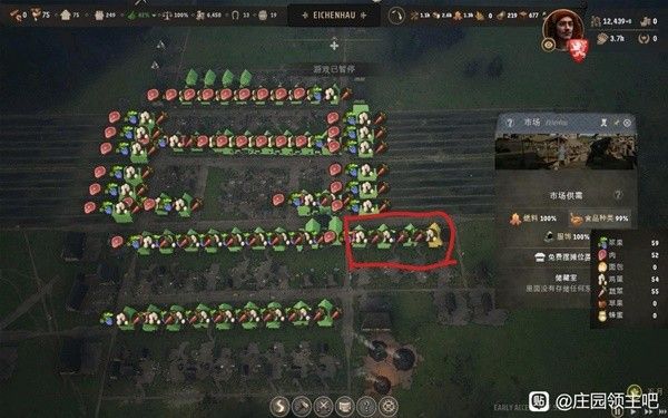 庄园领主市场供应与距离关系分析