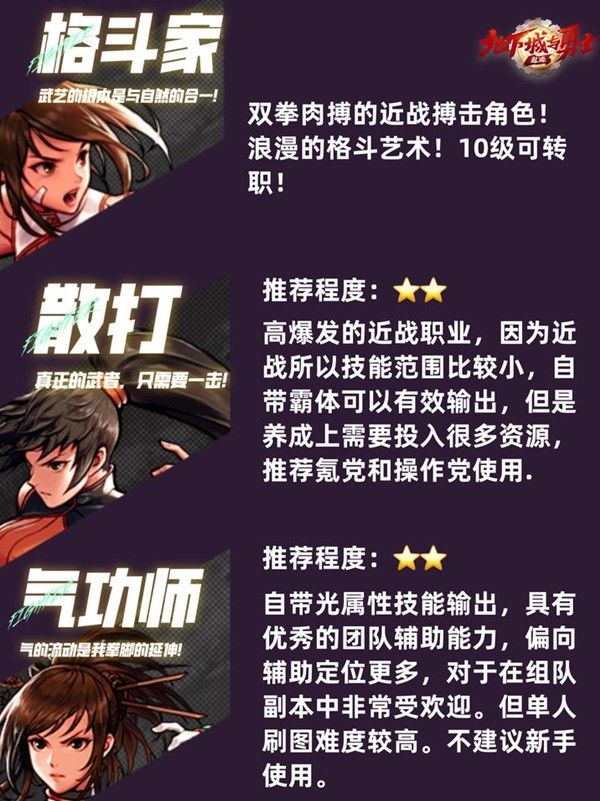 地下城与勇士手游（DNF手游）开服9大职业选择推荐 选哪个职业