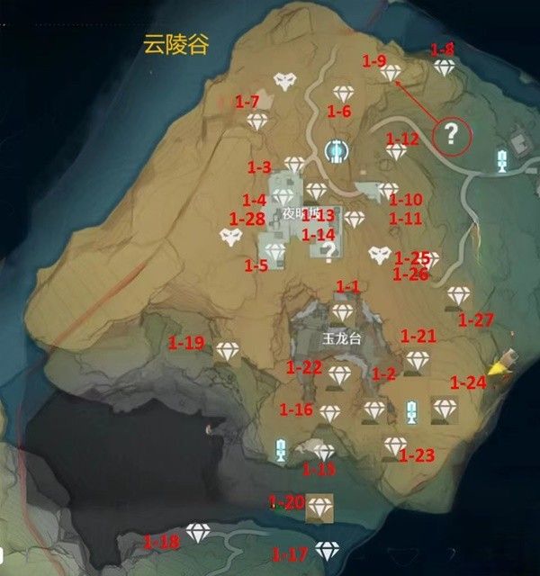 鸣潮云陵谷宝箱位置标注 云陵谷宝箱收集攻略