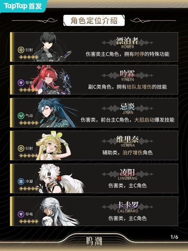 鸣潮开荒角色选择与队伍搭配推荐