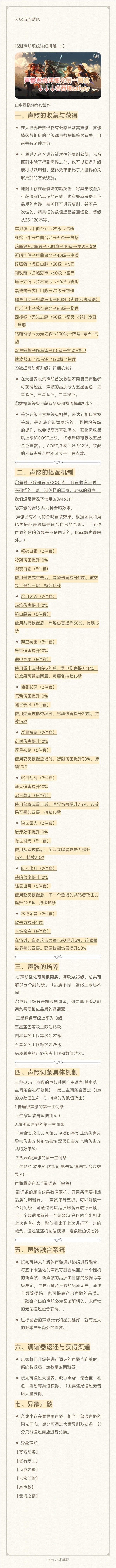 鸣潮声骸系统详解