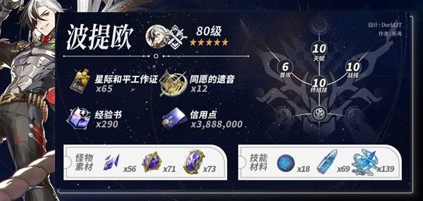 崩坏星穹铁道波提欧突破材料一览